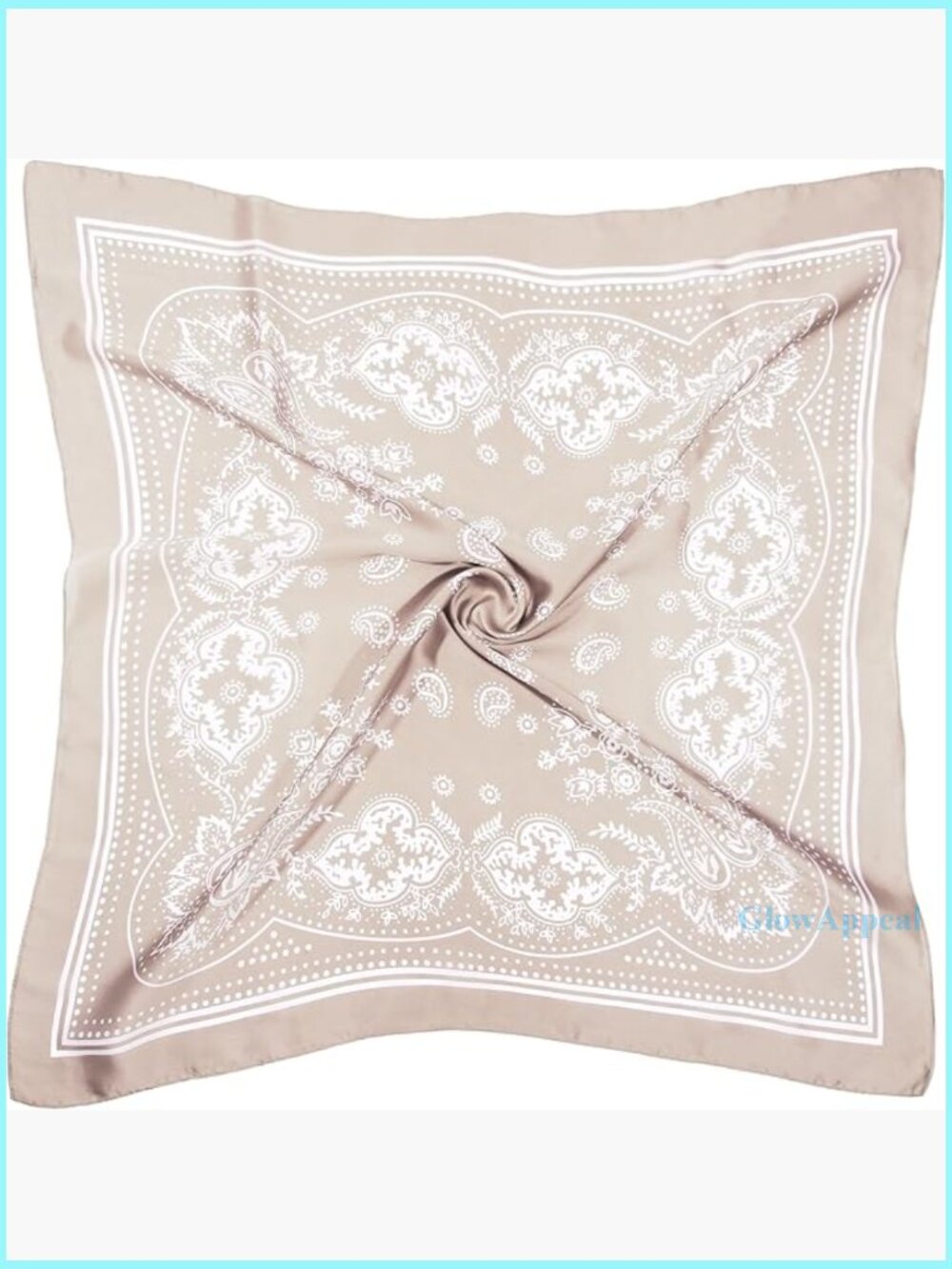 27.5 Inch Satin Square Scarf, Silk Hair Wrap Bandana for Women